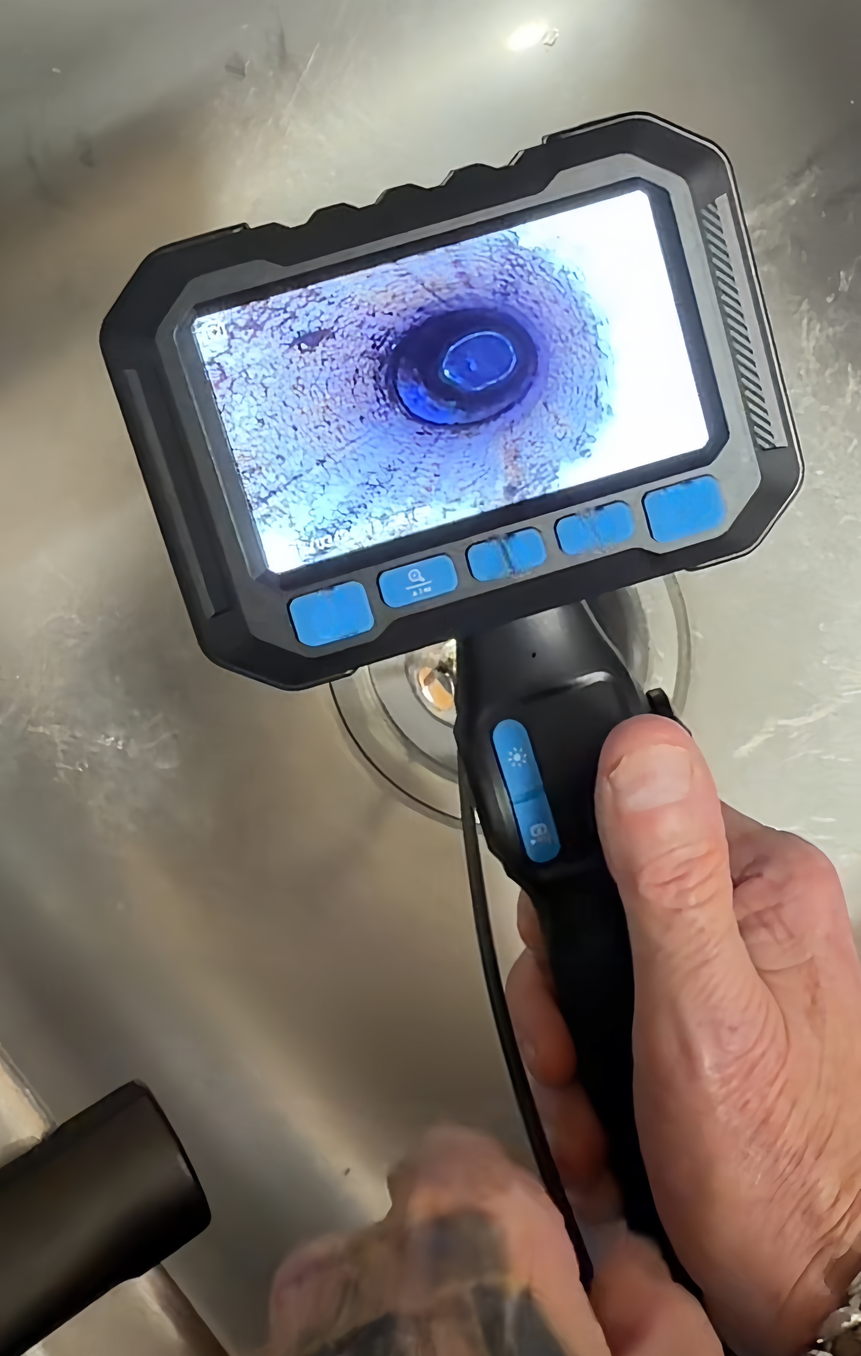 4mm Inspection Endoscope – 210° Articulating Camera, 5″ HD Screen, IP67, 1m Probe