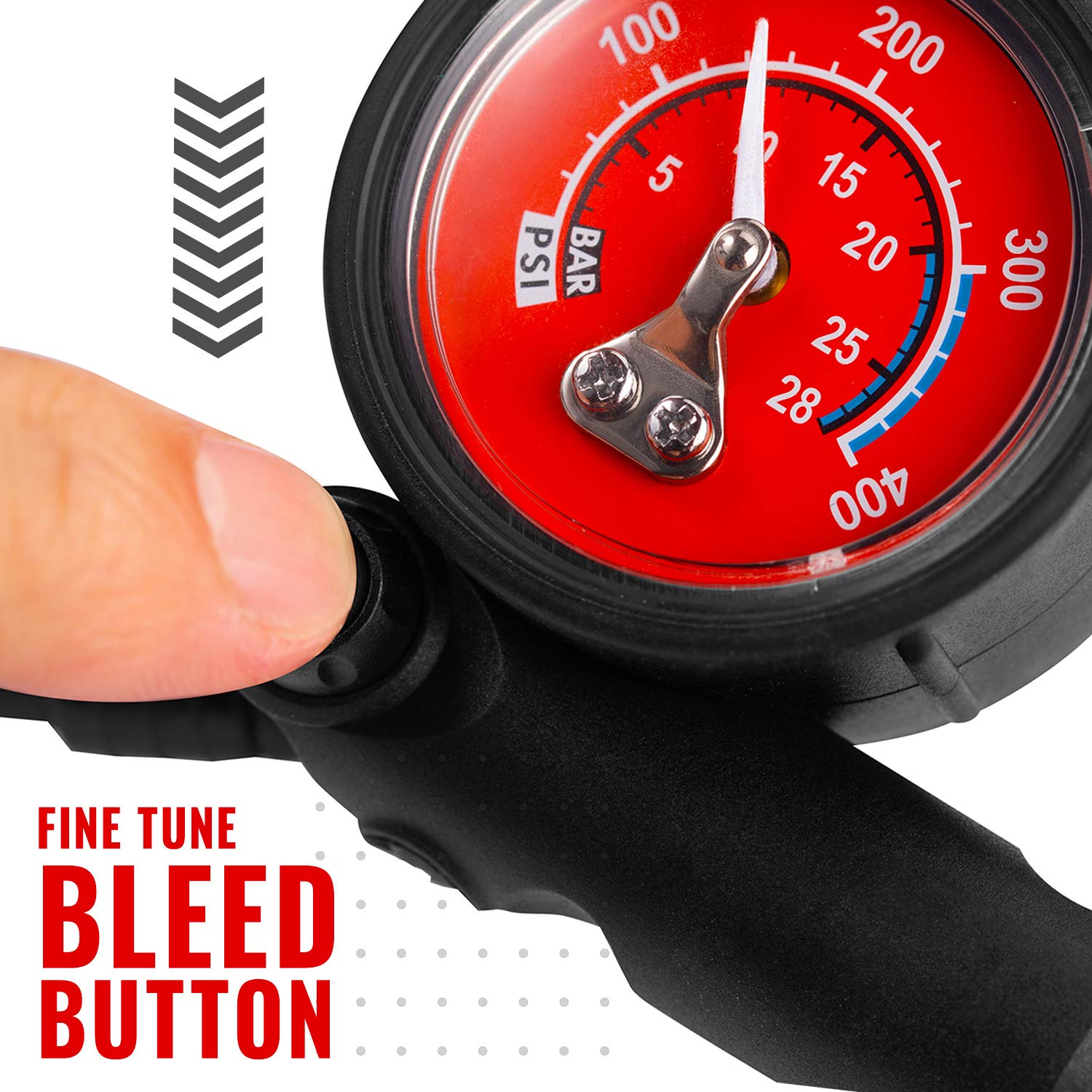 Bike Shock Pump – 300 PSI High-Pressure Suspension Pump