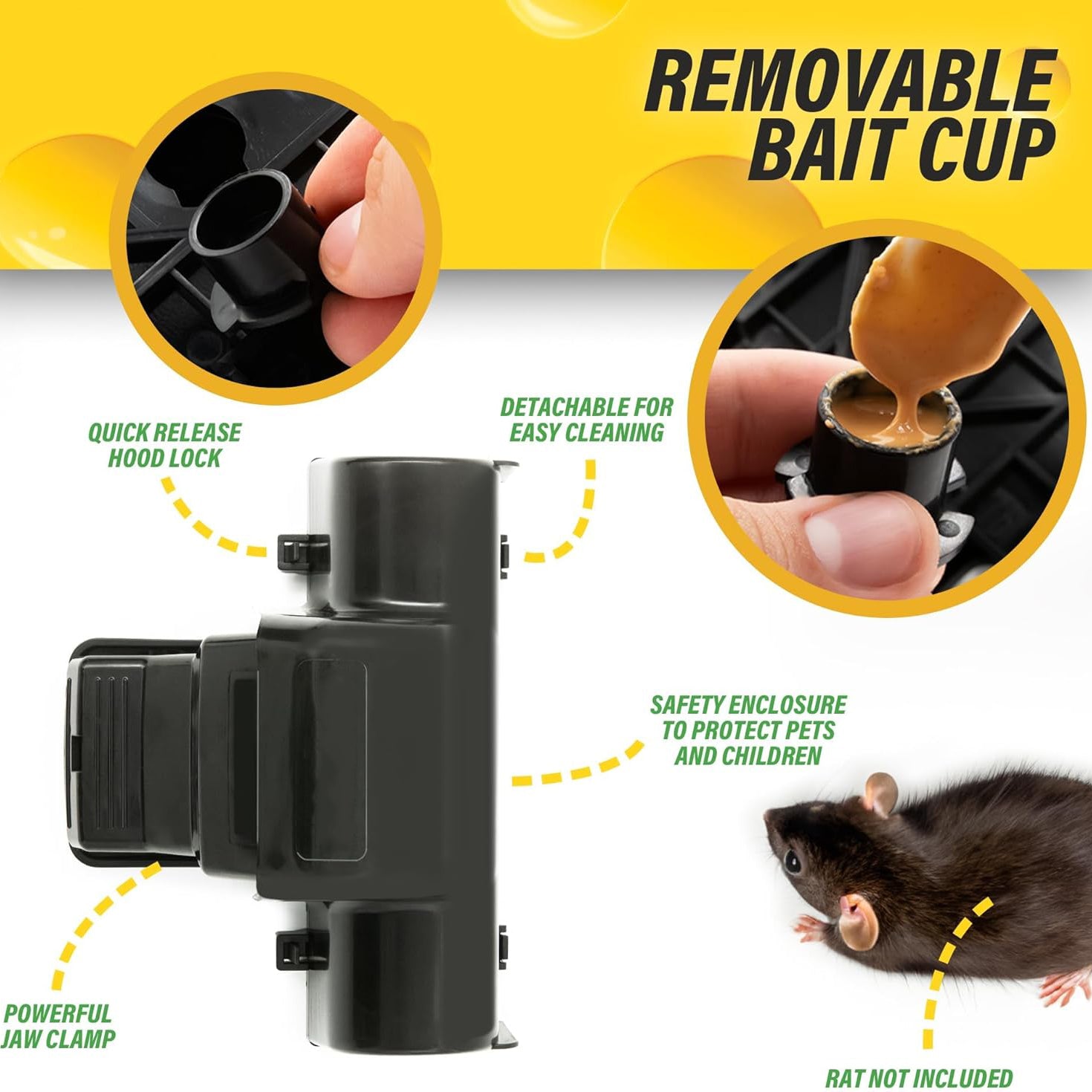 Rat & Chipmunk Trap – Covered Snap Trap | Dual Tunneled Design