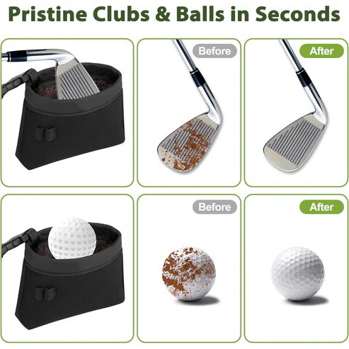 2‑in‑1 Golf Club & Ball Cleaner Bag – Waterproof, Scratch‑Safe, Portable