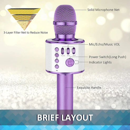 Wireless Bluetooth Karaoke Microphone
