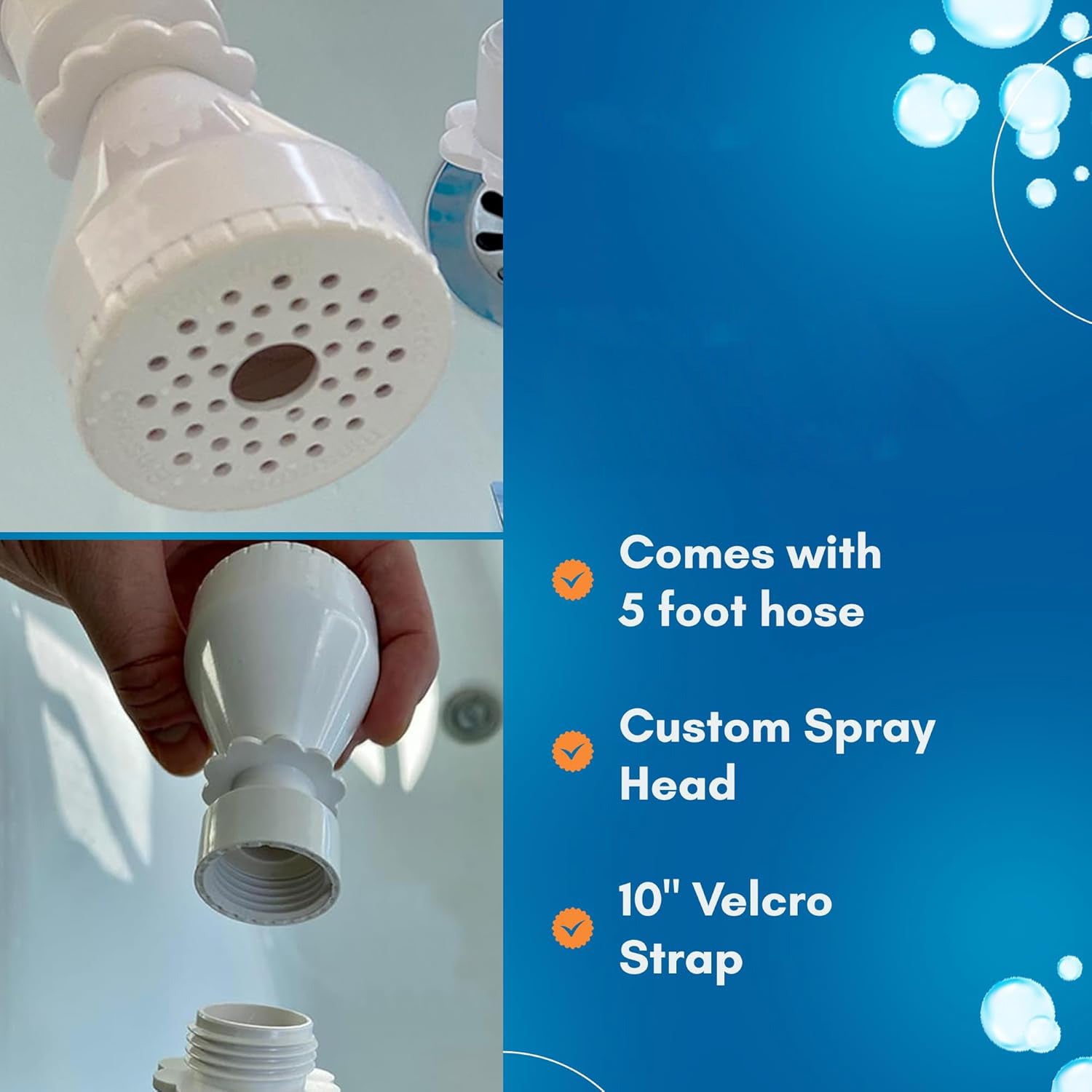 Universal Bathtub Faucet Sprayer Attachment with Hose