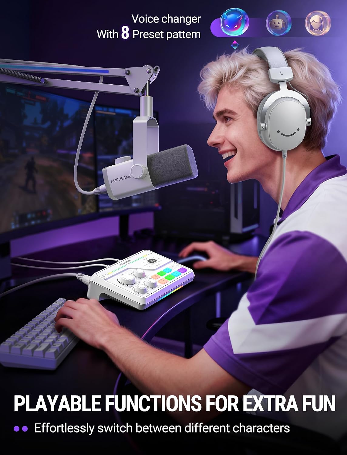 THE ULTIMATE STREAMER & GAMER AUDIO HUB Voice FX. Soundboard Keys. 7.1 Surround & RGB.