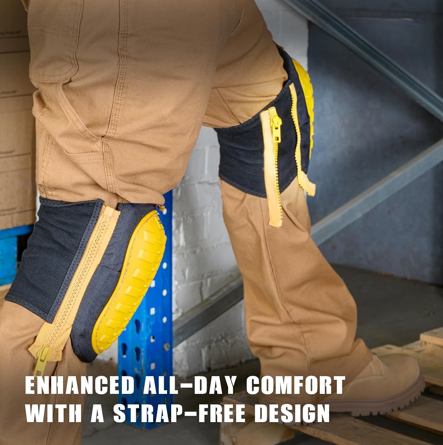 Knee Pads with Zipper Closure – Soft Shell Impact Protection, Non‑Slip Sleeve Design