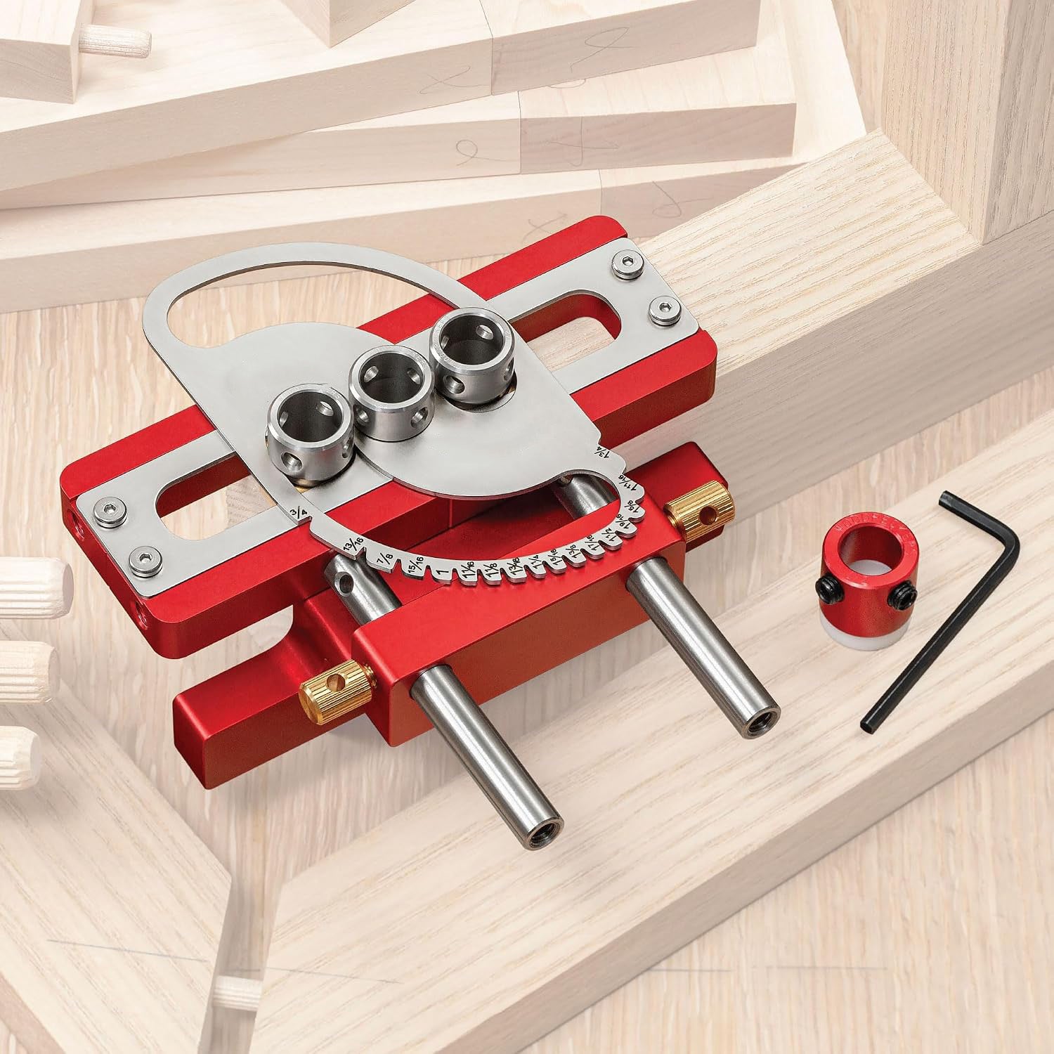 Adjustable Dowel Jig System for Wood Joinery