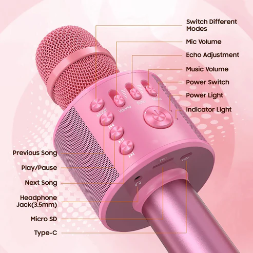 Wireless Bluetooth Karaoke Microphone