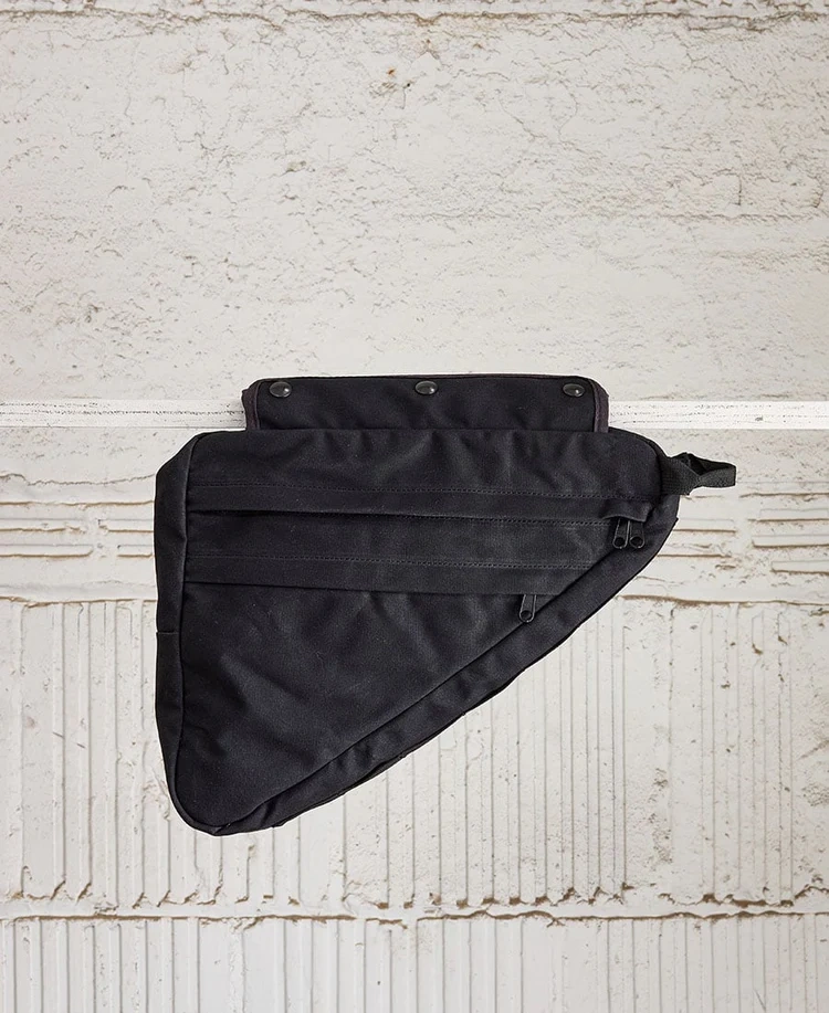 Convertible Frame & Sling Bag – 2‑in‑1 Bike Frame Bag with Detachable Shoulder Strap, 4L Waxed Canvas