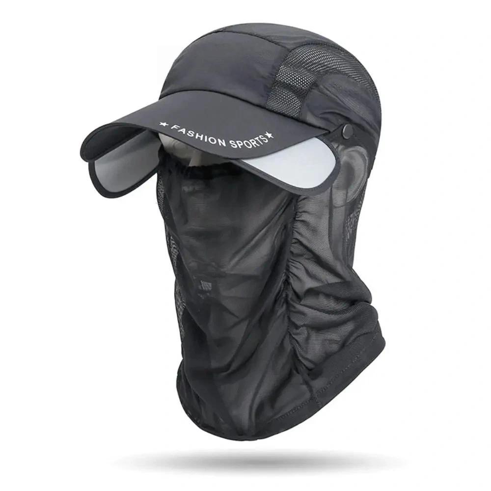 Retractable Brim Sun Hat – UPF 50+ UV Protection, Neck Flap, Breathable, for Fishing, Hiking & Outdoor Work