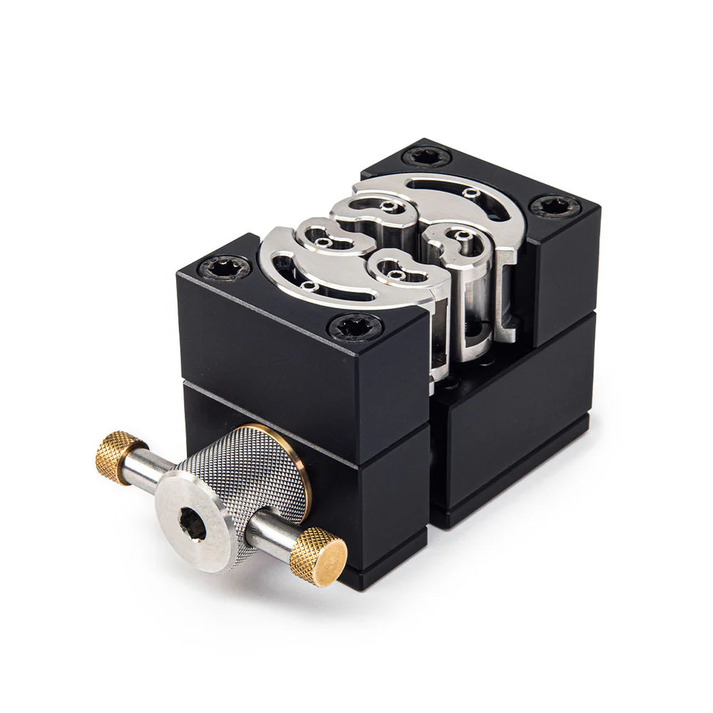 Precision fractal vise, compact desktop vise