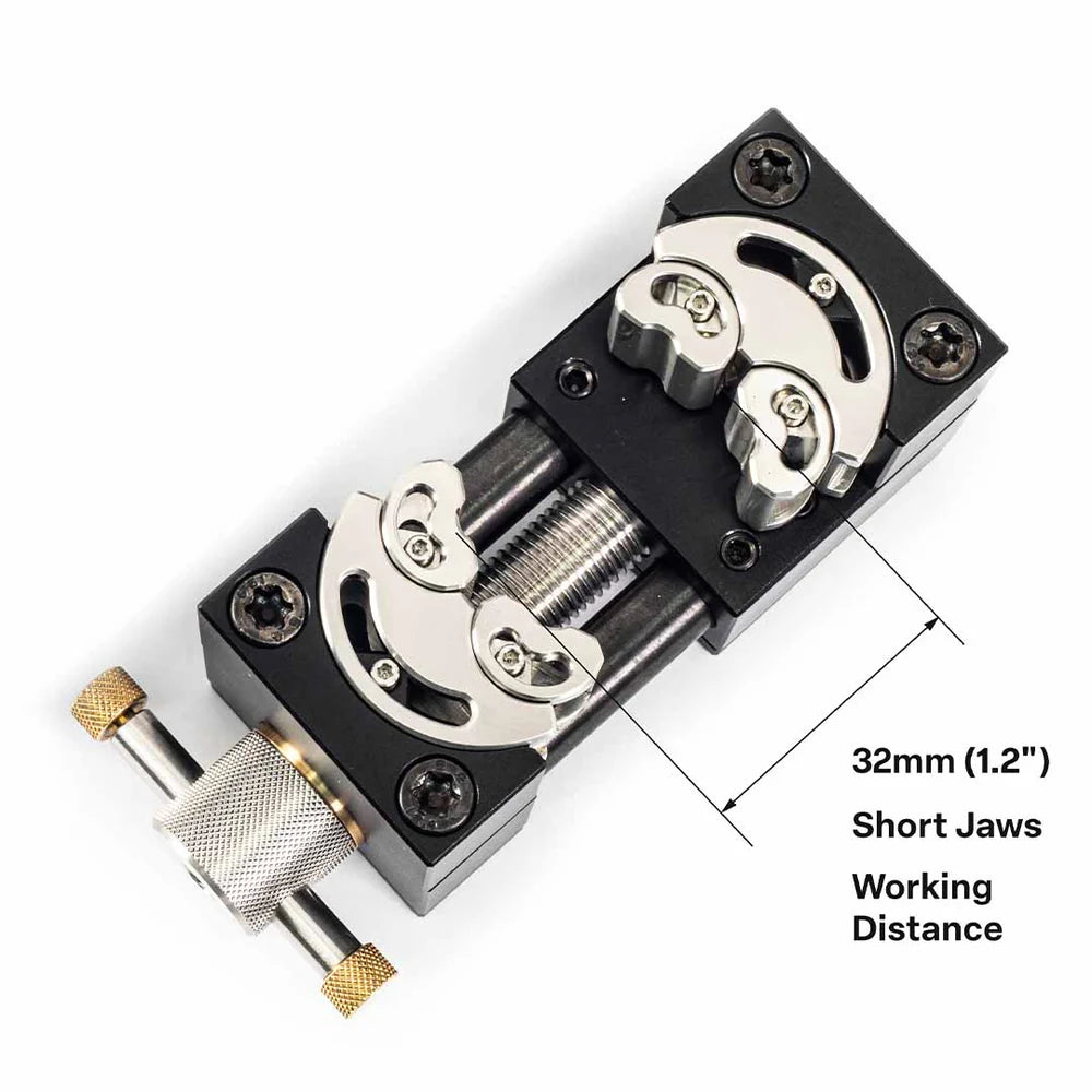 Precision fractal vise, compact desktop vise