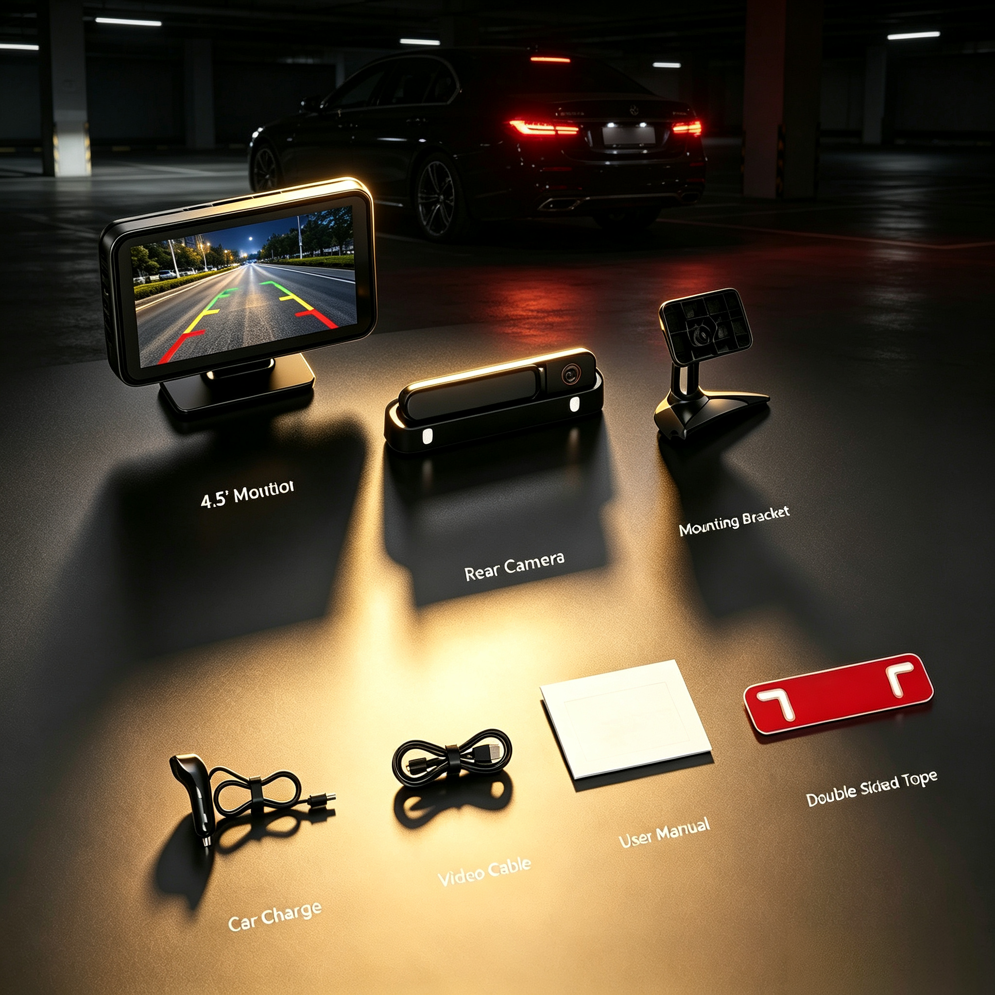 Wireless Solar Backup Camera – 7.2″ HD Screen, 5000mAh Battery, 3-4 Month Runtime, IP69K
