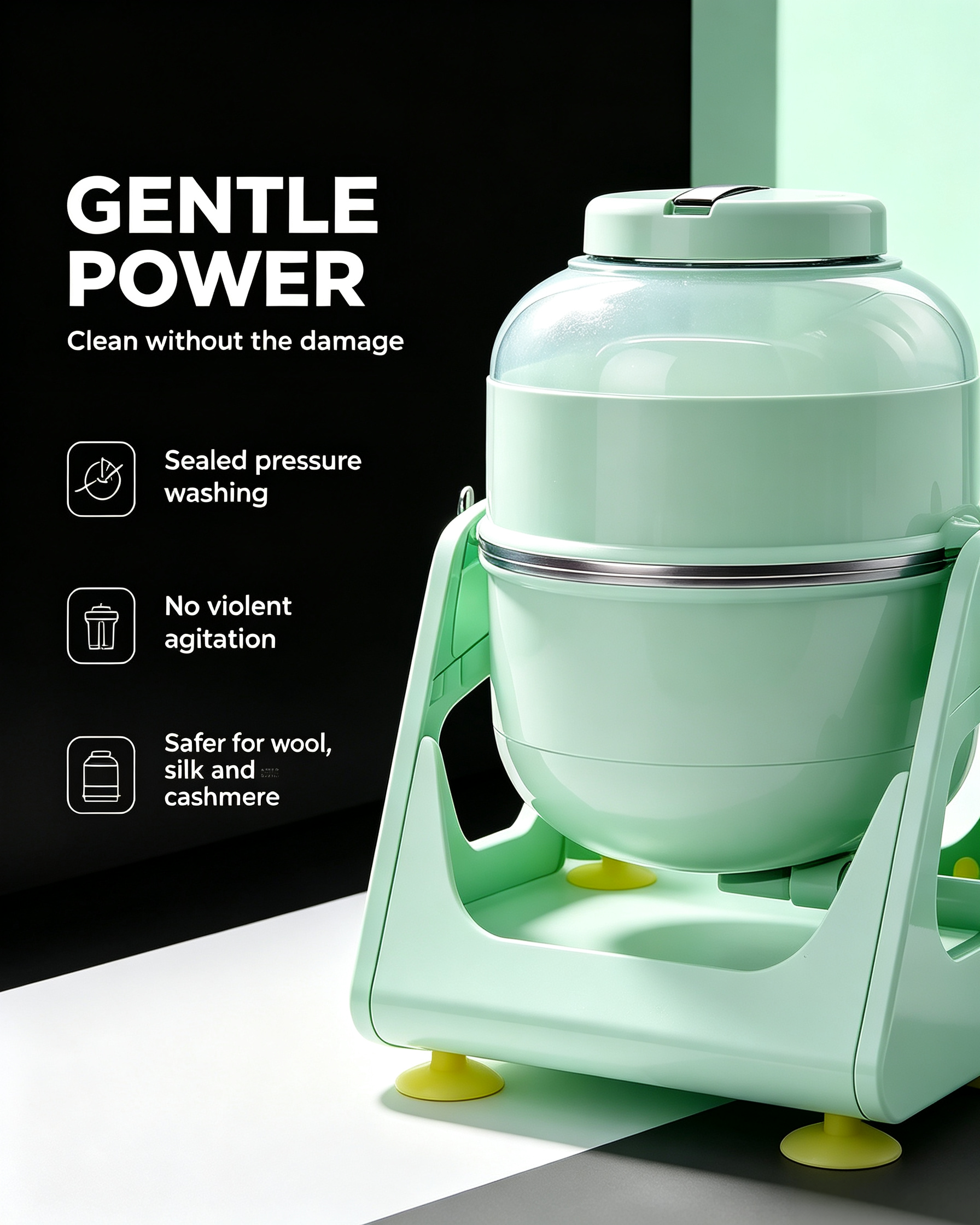 Portable Hand-Crank Washing Machine – 5 lbs Capacity, No Electricity, No Water Hookup