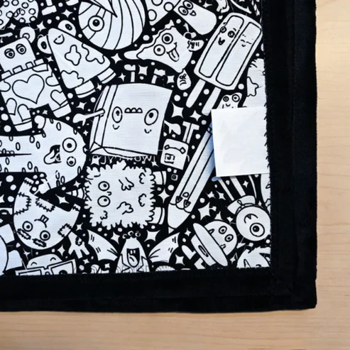 Coloring Blanket – 50″×60″, Soft Cotton Canvas, Velvet‑Print Surface, Machine Washable