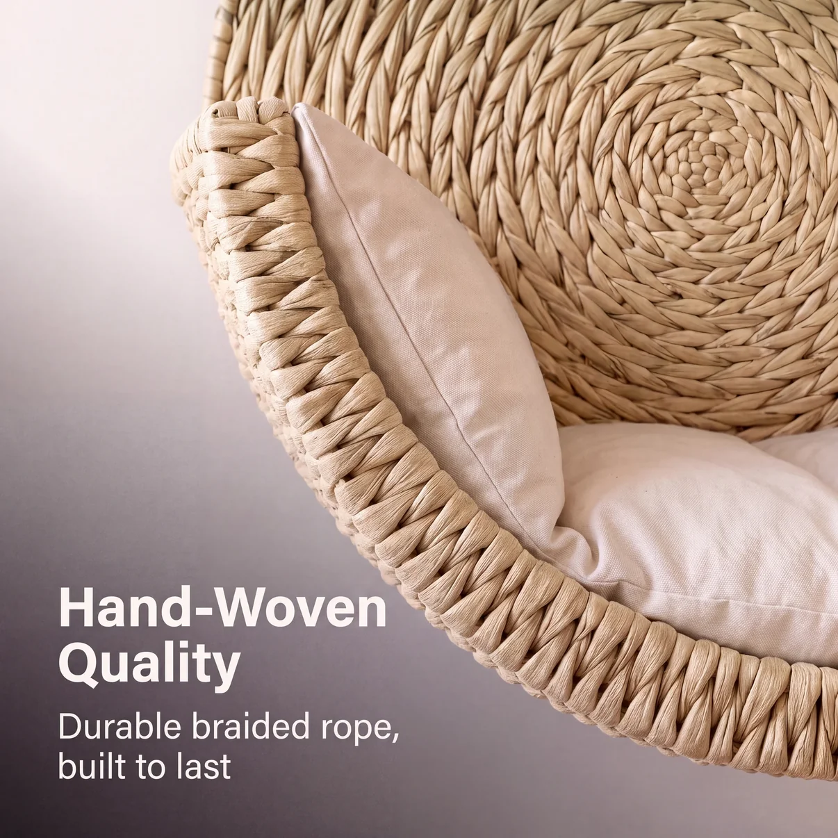 Wall-Mounted Pet Bed, Elevated Hand-Woven Natural Pet Lounger for Apartments & Cozy Corners