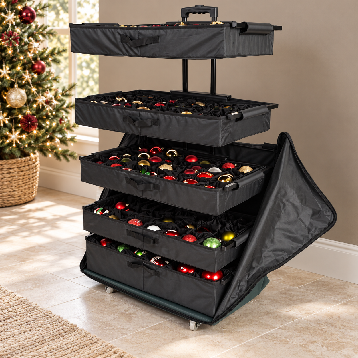 Adjustable Christmas Ornament Storage Organizer