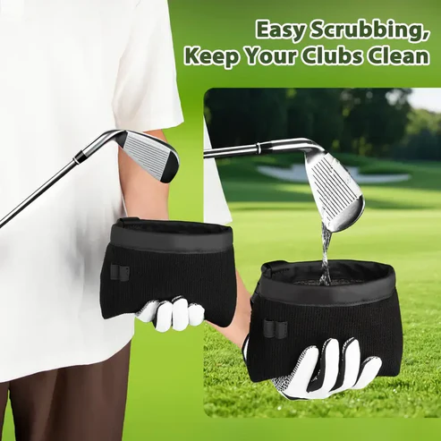 2‑in‑1 Golf Club & Ball Cleaner Bag – Waterproof, Scratch‑Safe, Portable