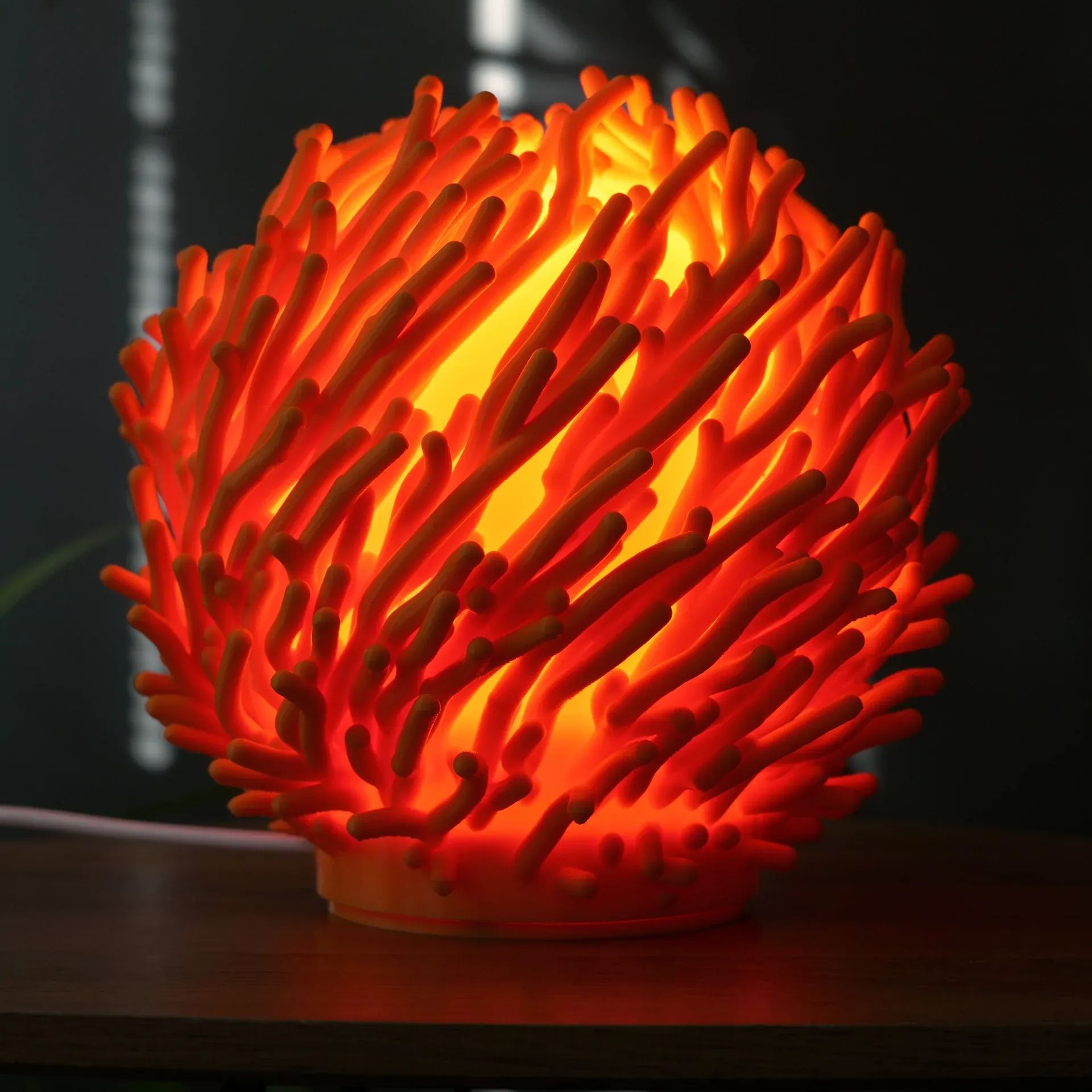 Coral Sculpted Lamp – Organic Form, Plant‑Based Material, Soft Ambient Glow, Made to Order