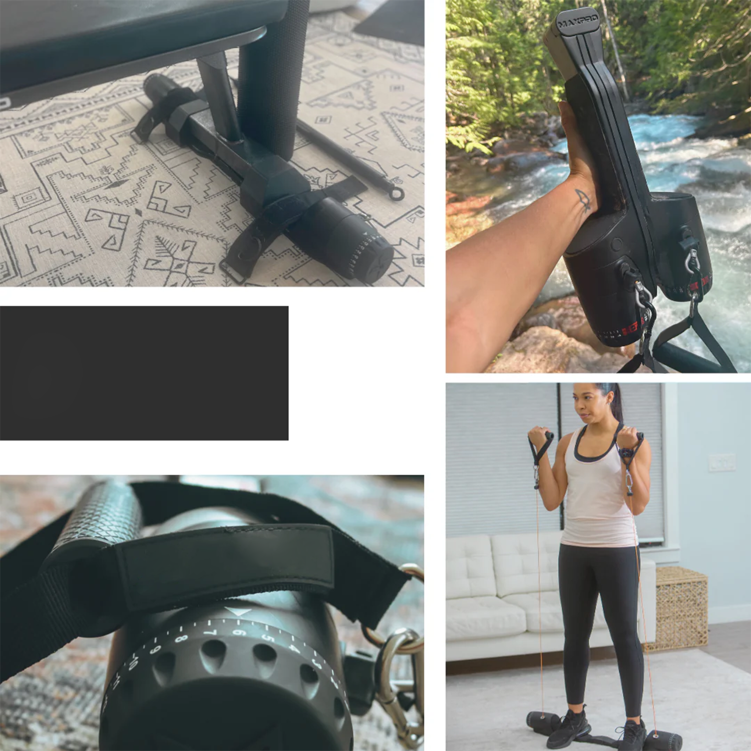 Foldable Cable Resistance Trainer for Full-Body Strength Workouts