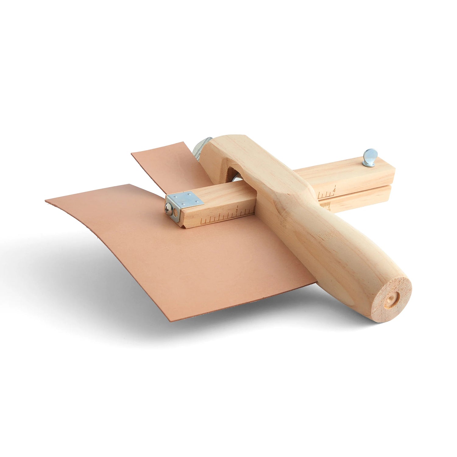 Natural wood handmade belt cutter