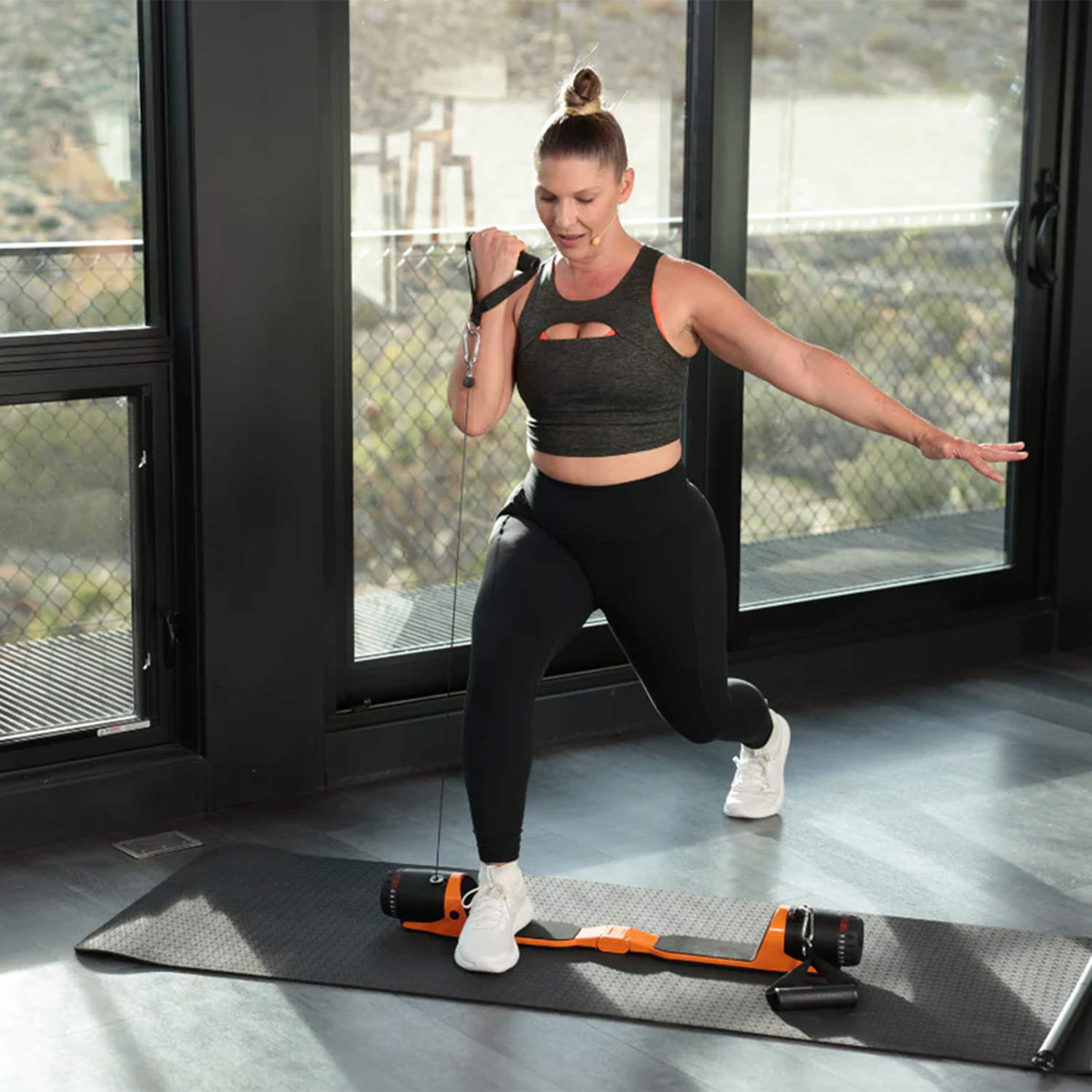 Foldable Cable Resistance Trainer for Full-Body Strength Workouts