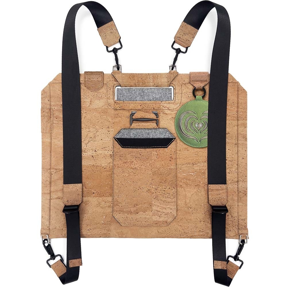  FROM BAG TO OFFICE IN 1 SECOND – Magnetic Closure, 3‑Layer Access, Cork & Wool