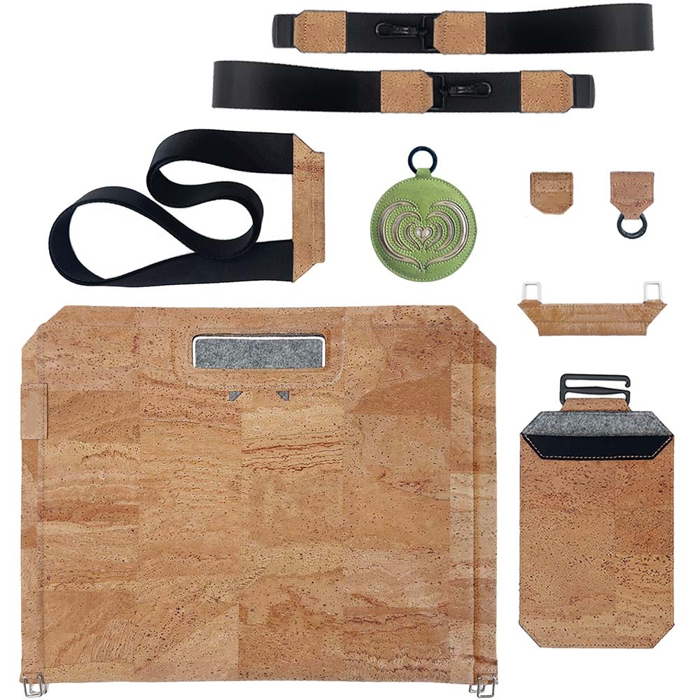  FROM BAG TO OFFICE IN 1 SECOND – Magnetic Closure, 3‑Layer Access, Cork & Wool