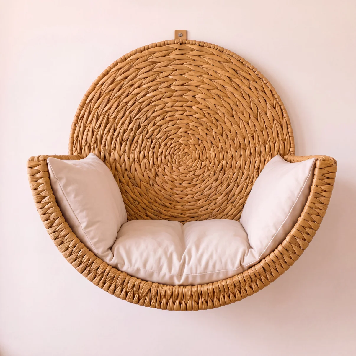 Wall-Mounted Pet Bed, Elevated Hand-Woven Natural Pet Lounger for Apartments & Cozy Corners