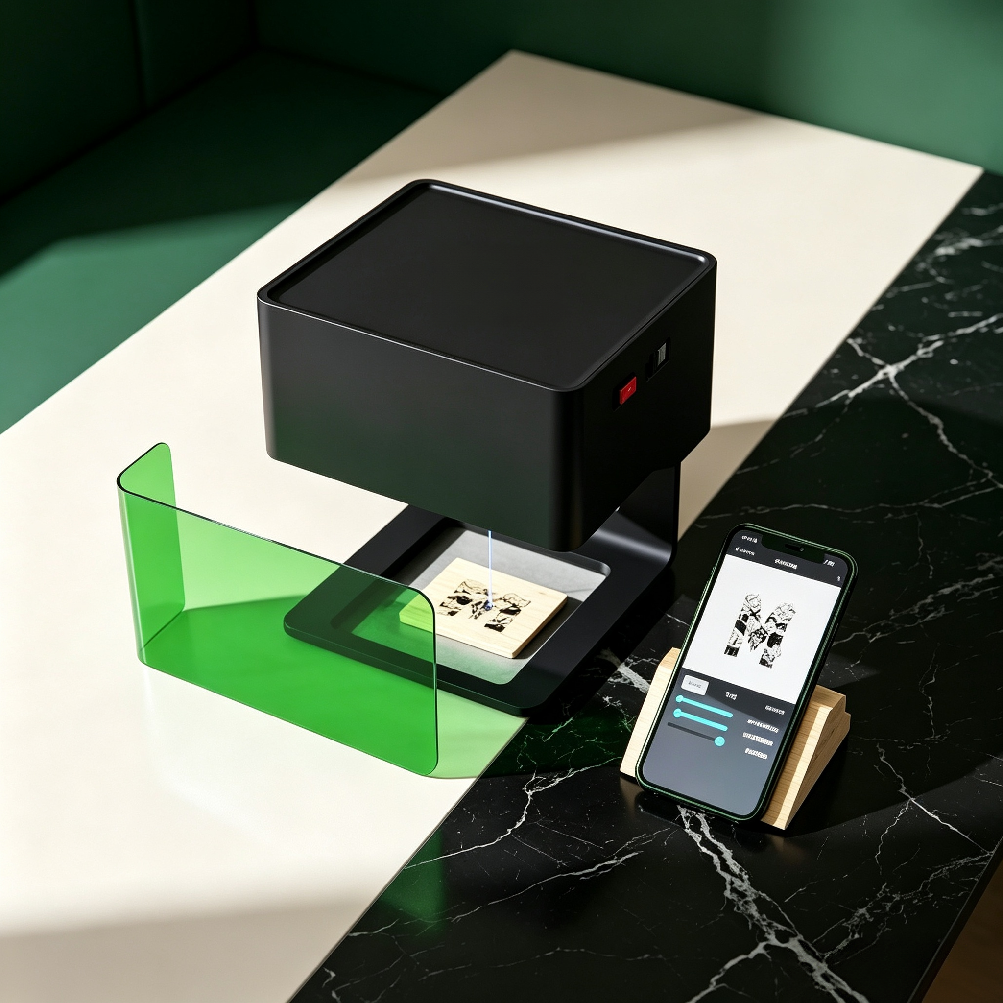 Mini Laser Engraver – 0.05mm Precision, 100+ Materials, Bluetooth & Phone Control, 0.96kg Portable