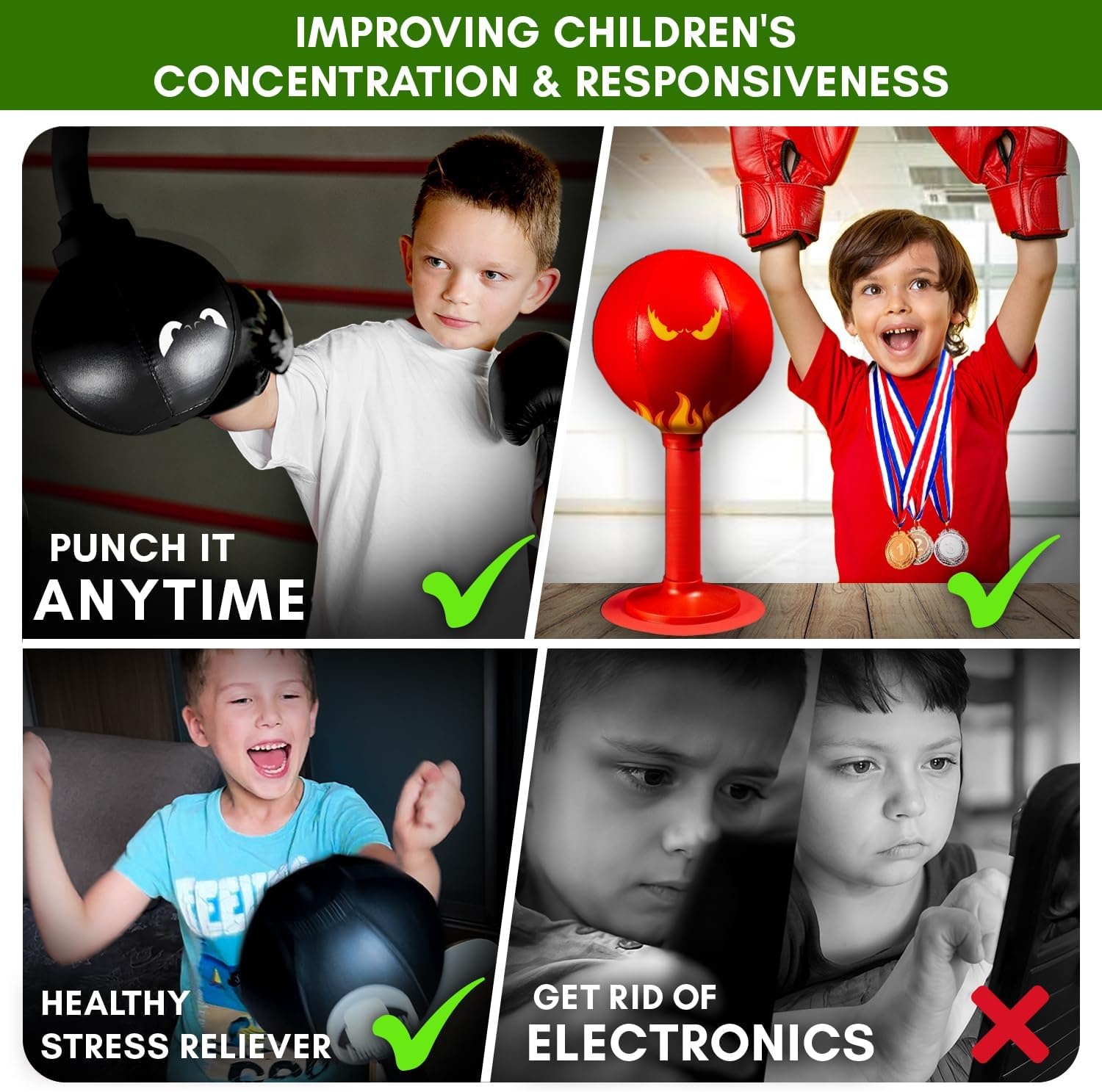 Wall Suction Boxing Trainer – Reflex Training, Stress Relief & Active Play for All Ages