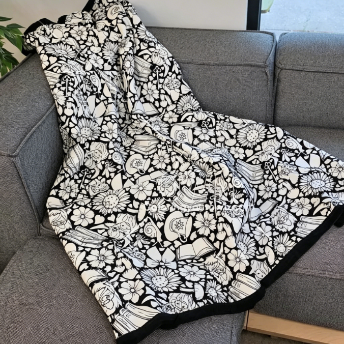 Creative Colorable Cotton Canvas Blanket