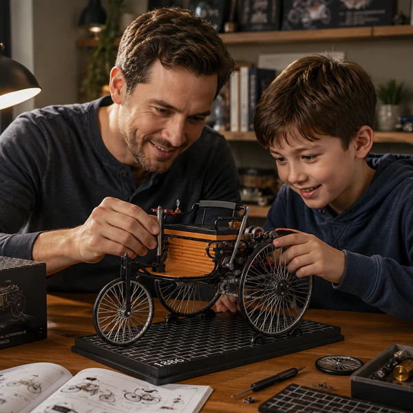 DIY Vintage Metal Tricycle Model Kit