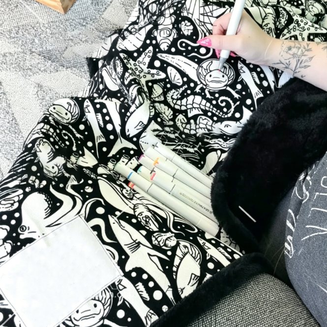 Creative Colorable Cotton Canvas Blanket