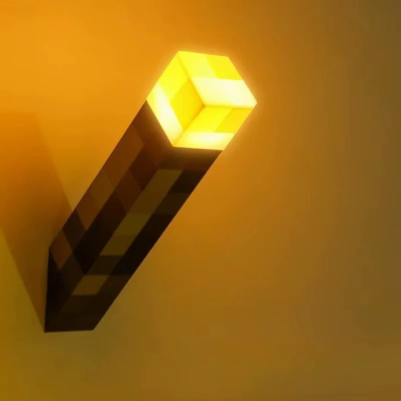 Minecraft Pixelated LED Torch Wall Lamp