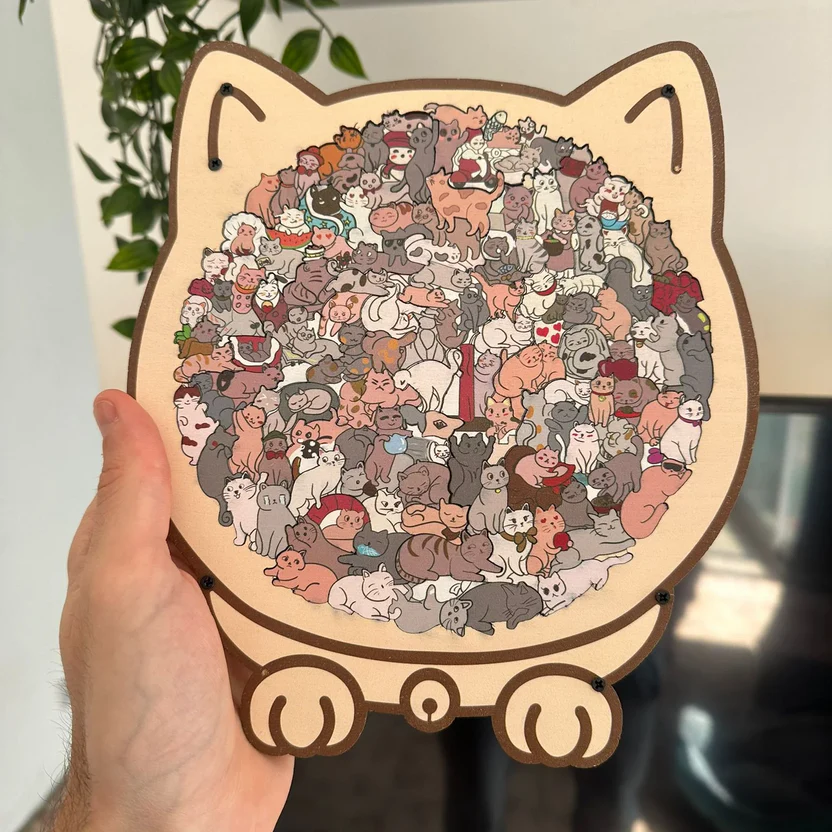 Wooden Pet Themed Jigsaw Puzzle