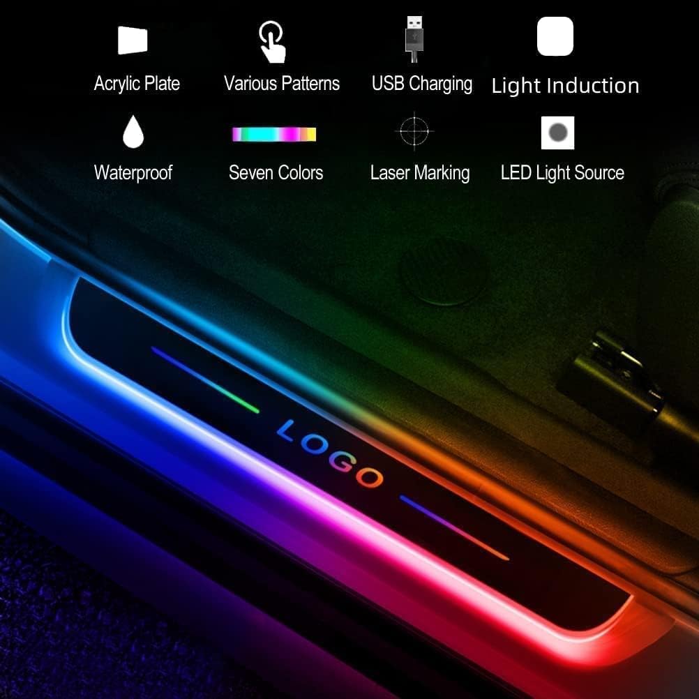 Universal Acrylic Car LED Welcome Door Sill Lights