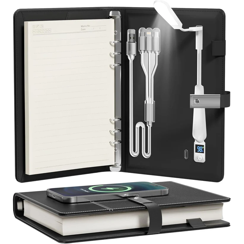 Smart Wireless Charging Notebook Organizer