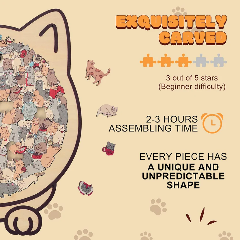 Wooden Pet Themed Jigsaw Puzzle