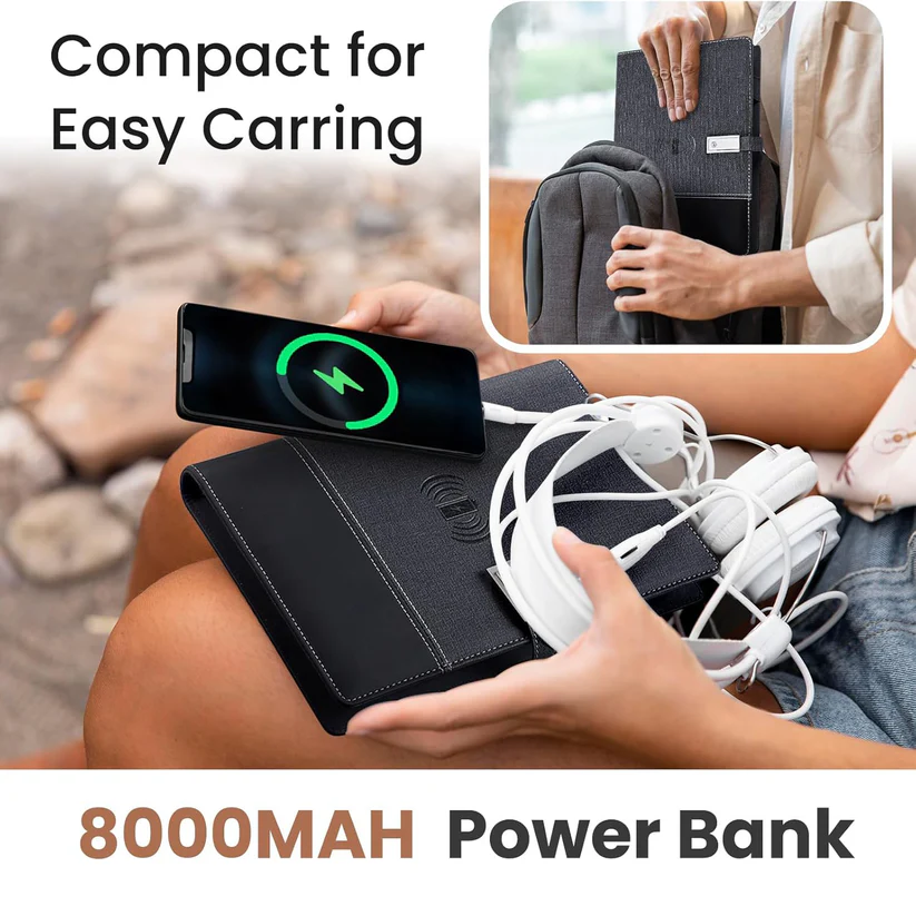 Smart Wireless Charging Notebook Organizer