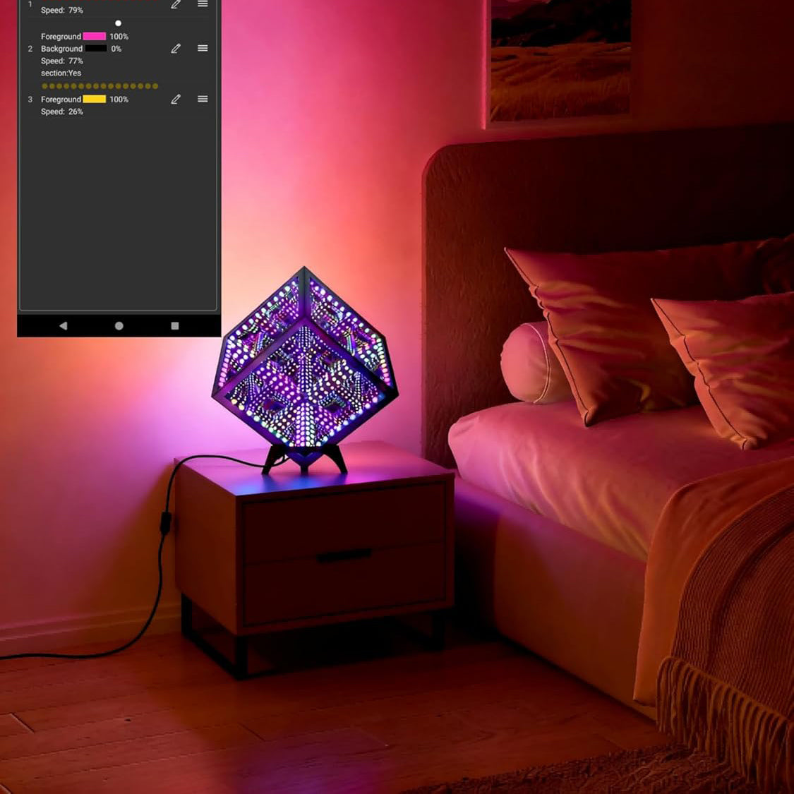 Infinity Mirror LED Table Lamp