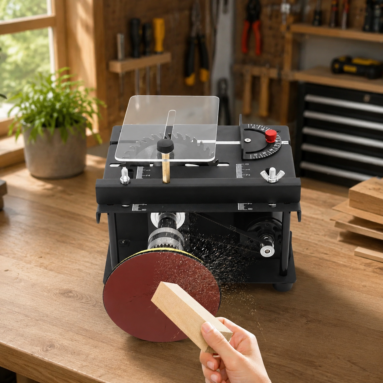 Desktop Precision Table Saw for DIY Makers and Woodworking Enthusiasts