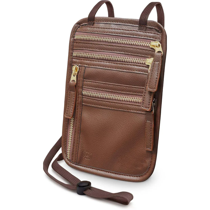 Neck Wallet - RFID Blocking Passport Holder, Easy to Conceal Travel Pouch