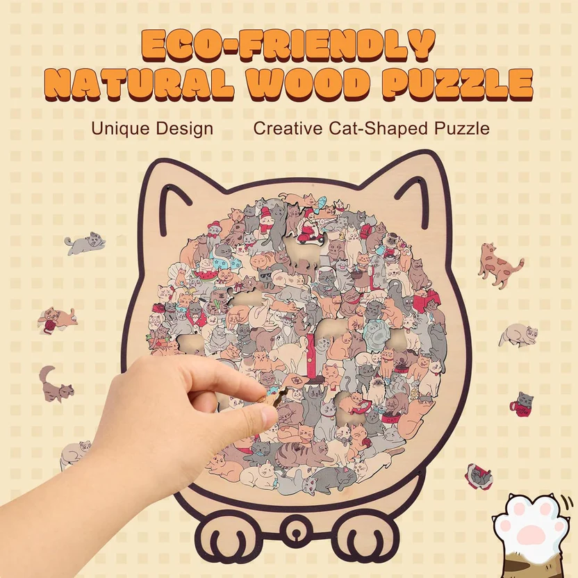 Wooden Pet Themed Jigsaw Puzzle