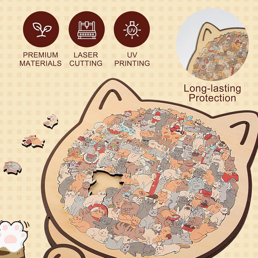 Wooden Pet Themed Jigsaw Puzzle