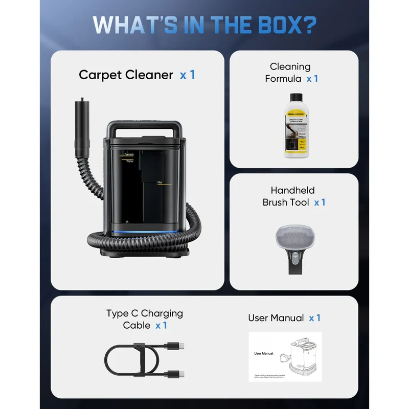 Cordless Portable Carpet & Upholstery Cleaner