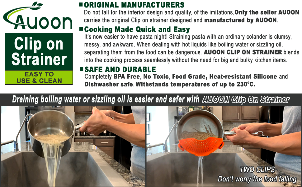 clip on strainer