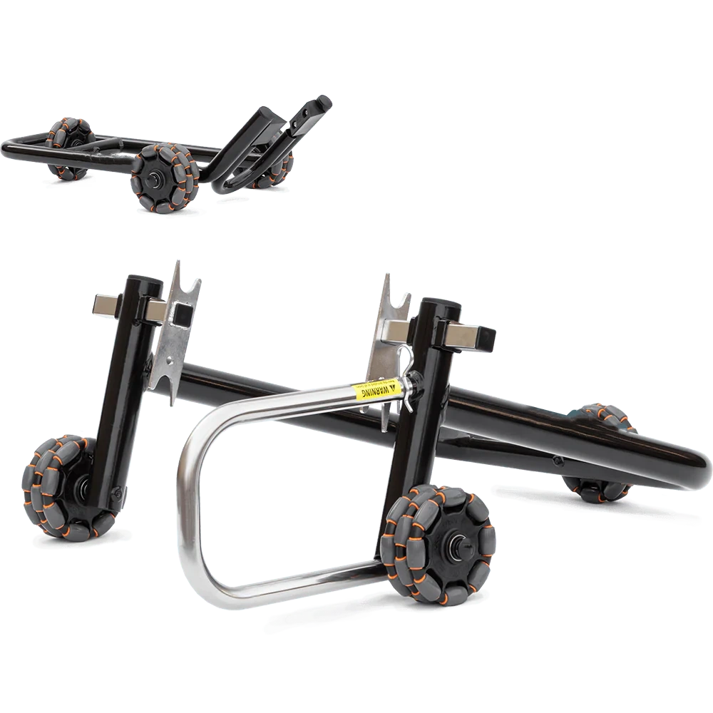 Heavy-Duty Motorcycle Front & Rear Mobile Stand Set