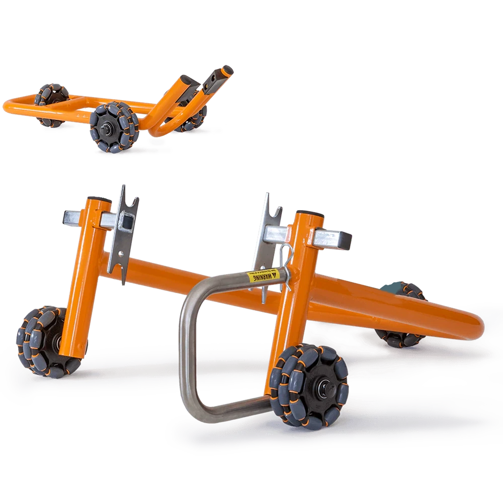 Heavy-Duty Motorcycle Front & Rear Mobile Stand Set