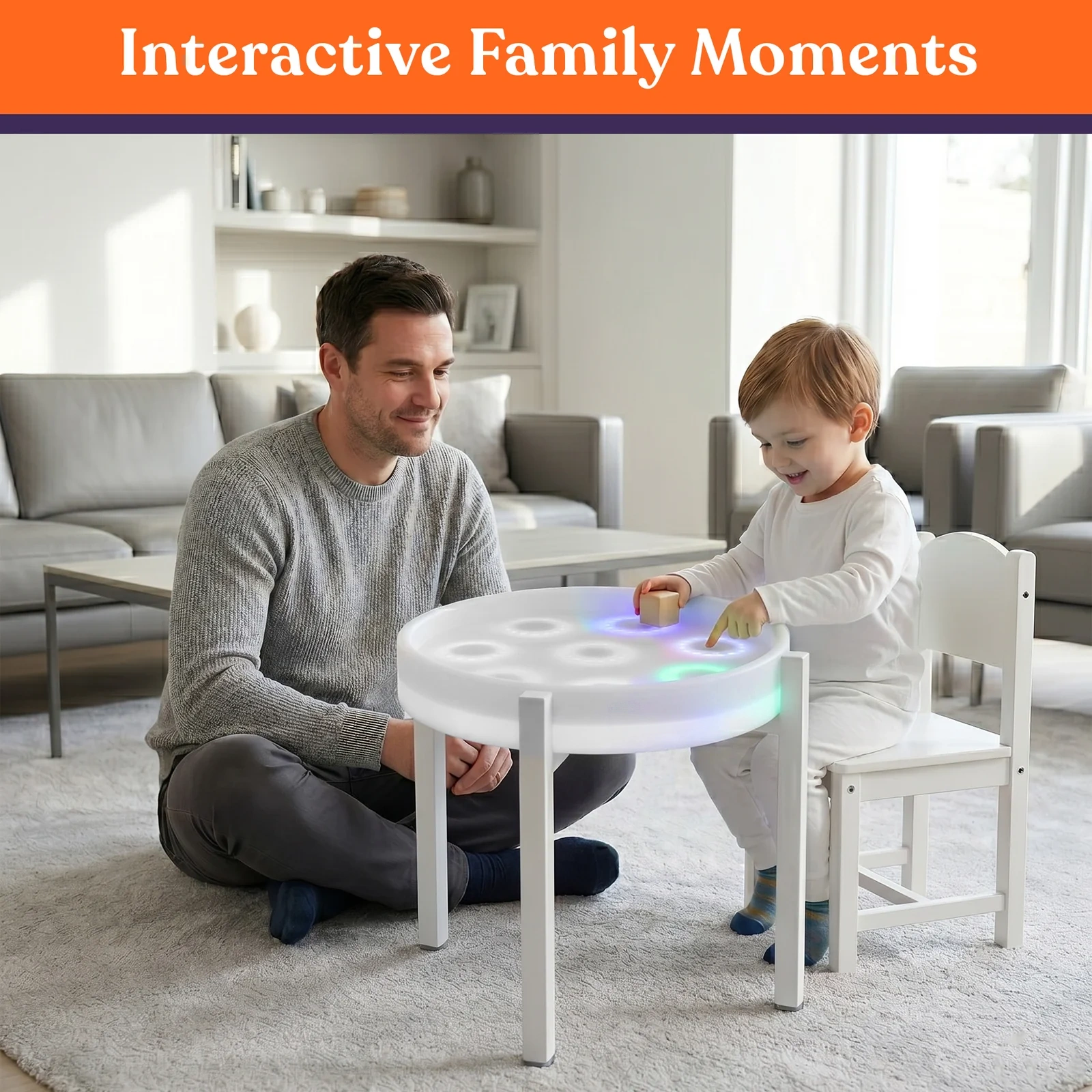 Glow-in-the-dark table set