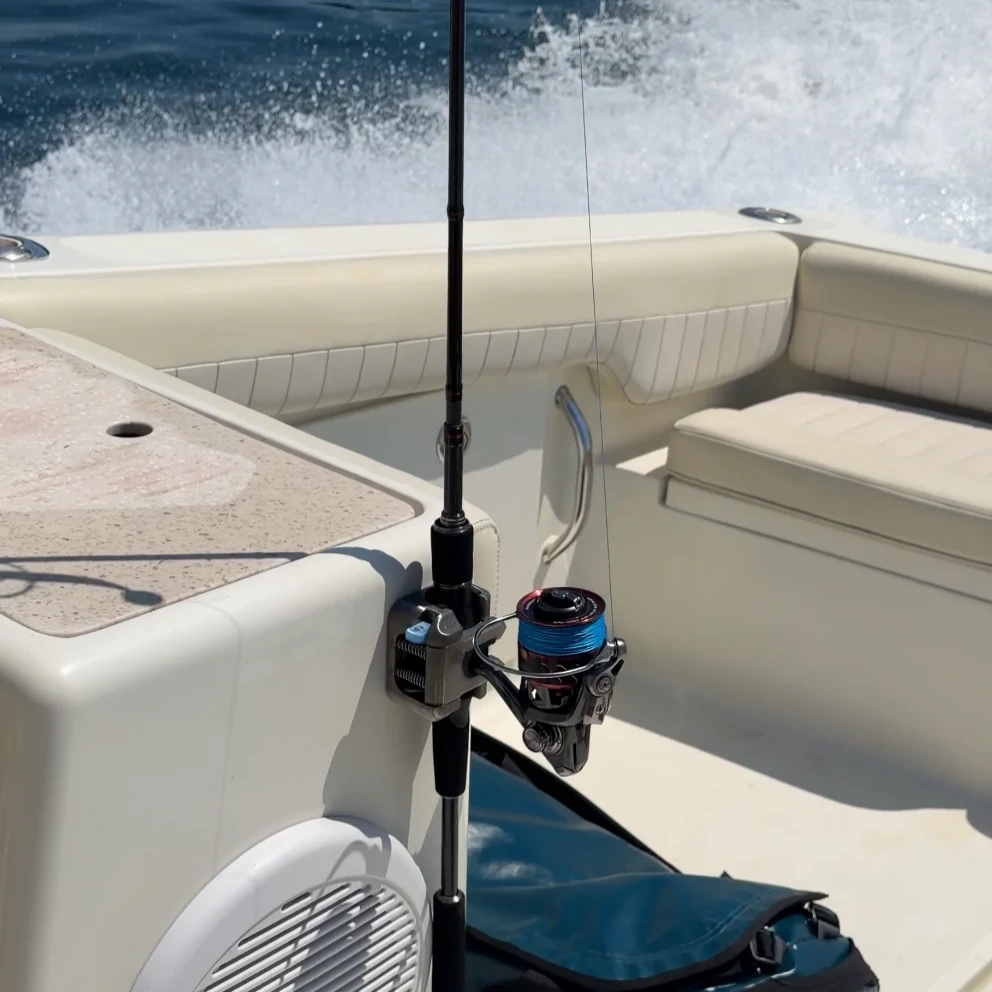 Premium Magnetic Spinning Rod Mount – Saltwater Resistant Quick-Access Rod Holder with Neodymium Magnets for Boats & Kayaks