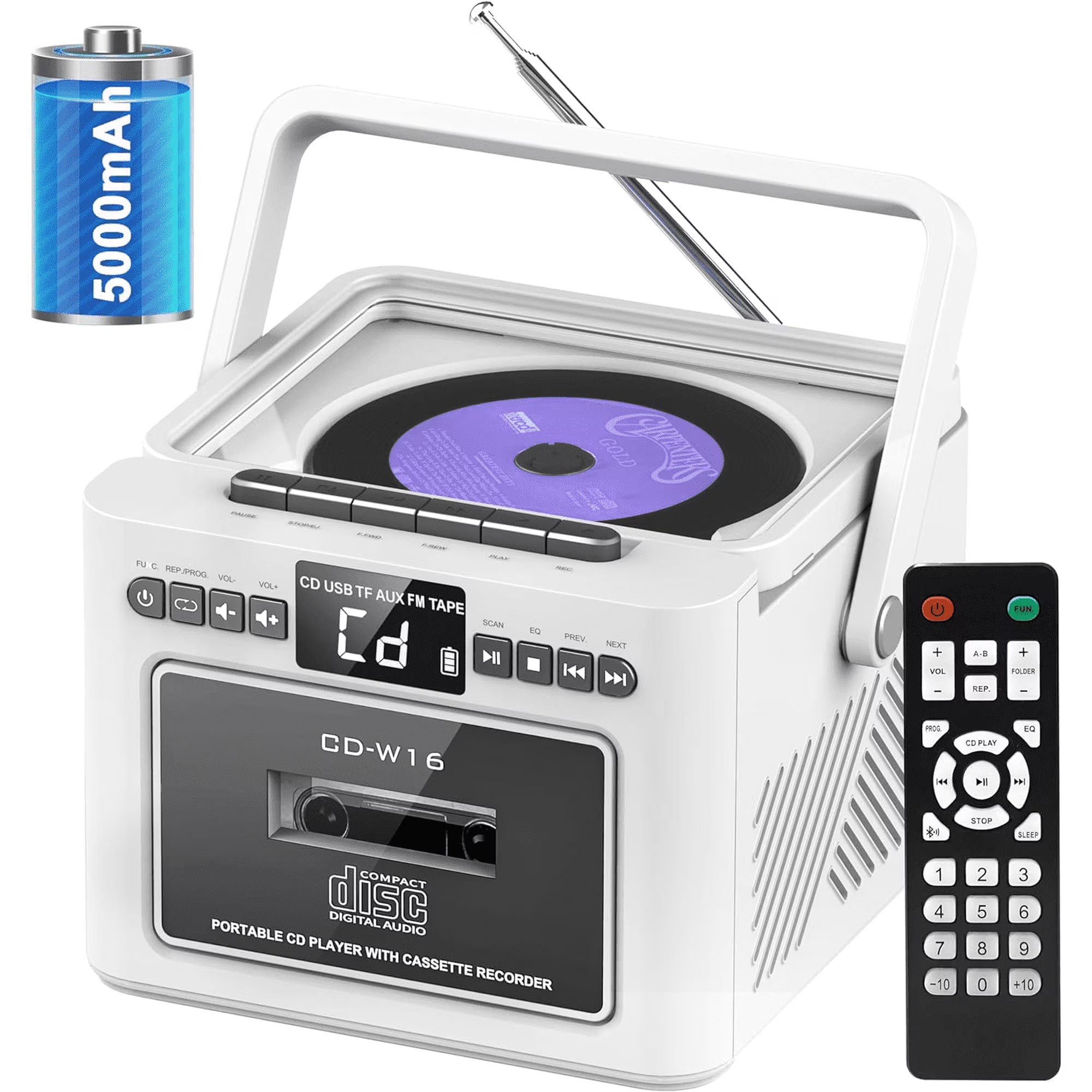 Retro All-In-One CD & Cassette Boombox
